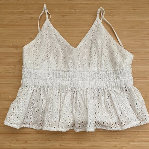 White Eyelet Cami Top - Picture 4 of 6